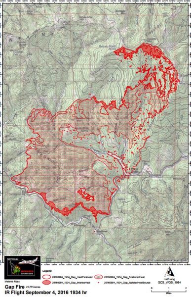 Gap Fire Chewed Through Over 25,000 Acres So Far - Redheaded Blackbelt