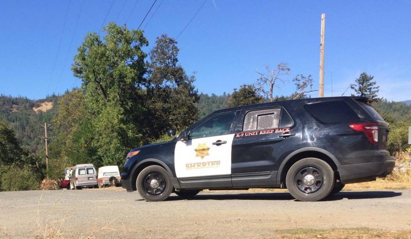 Helicopter and K-9 With Humboldt County Sheriff’s Office in Alderpoint ...