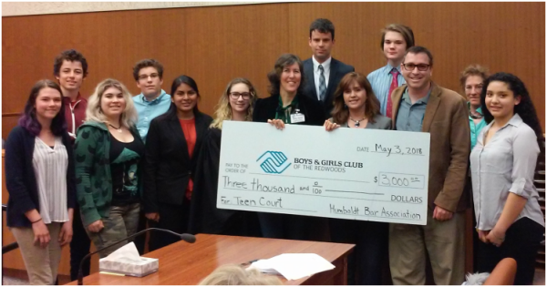 Humboldt County Bar Association Donates 3000 To Teen Court Program