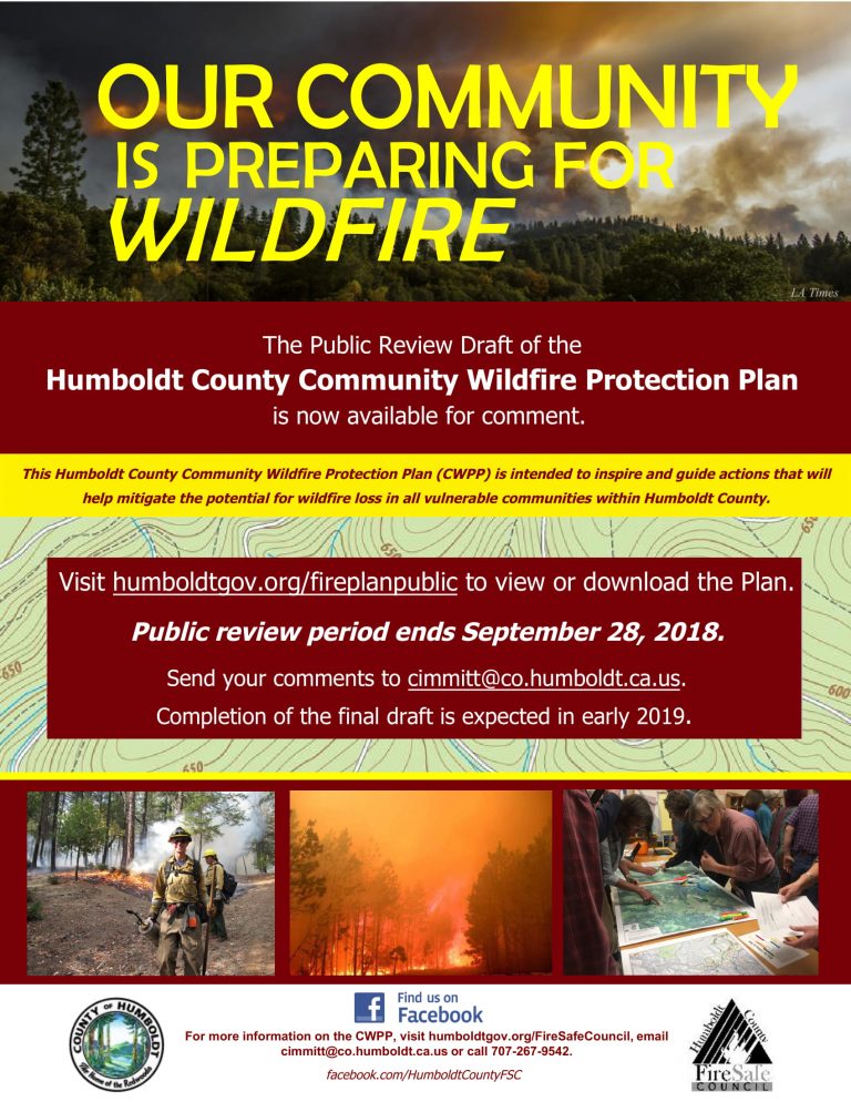 Countys Community Wildfire Protection Plan Draft Available For Public Reviewcomment Until 9598