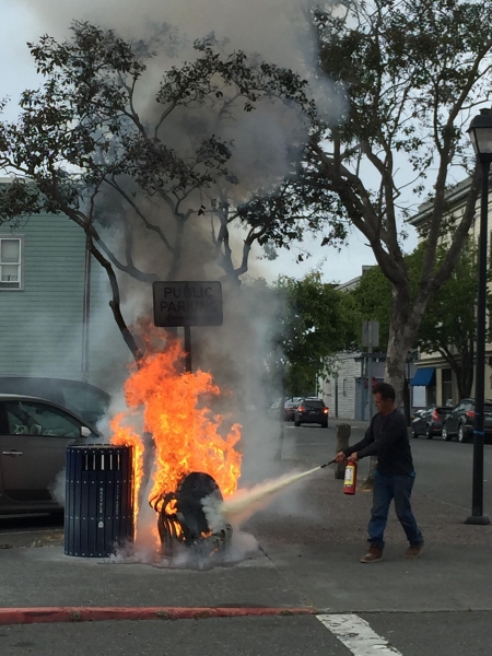 Flaming Garbage Can Threatened Parked Vehicles in Old Town Eureka ...