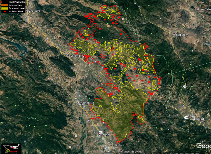 Five Days Into Massive Kincade Fire: Over 75,000 Acres, 15% Containment ...