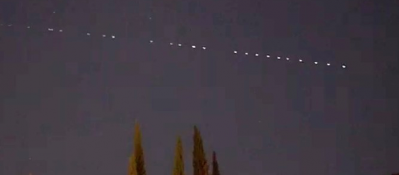 What's that 'line of lights' in the night sky?