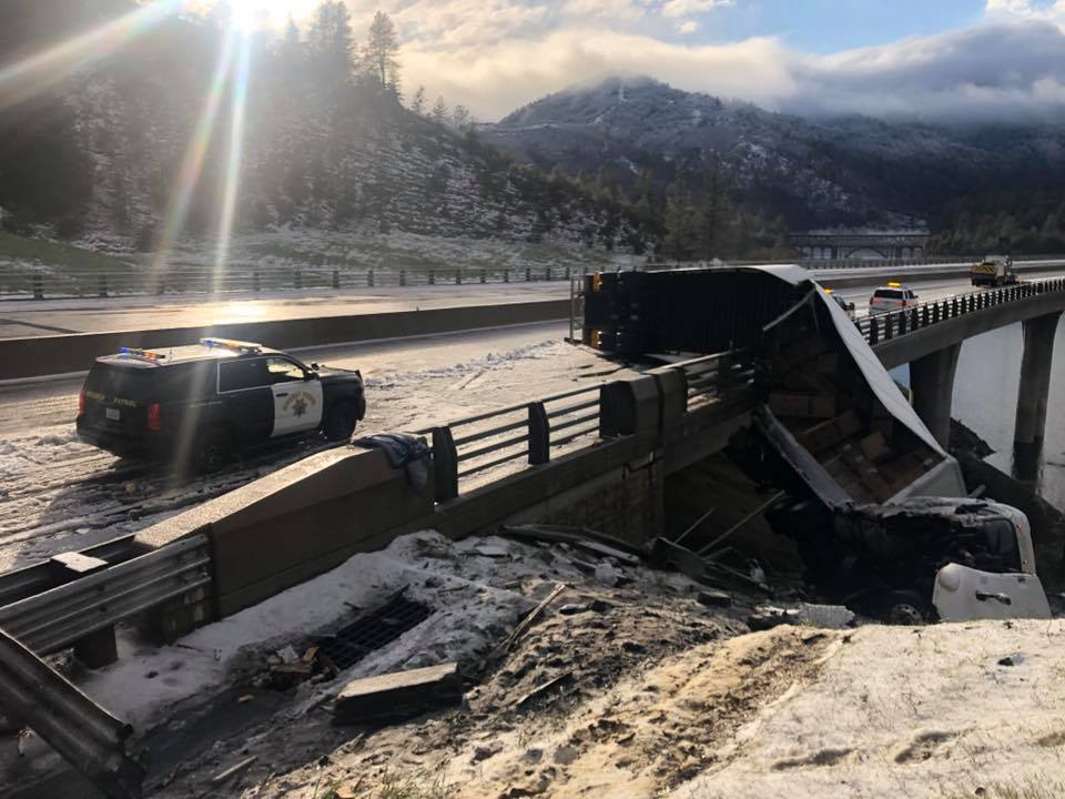 [UPDATE Monday] Northbound 15 Closed After Semi Crashes Redheaded