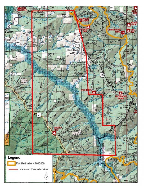 [UPDATE 1:40 p.m.: Evacuation Map] Evacuations Near Covelo as August ...