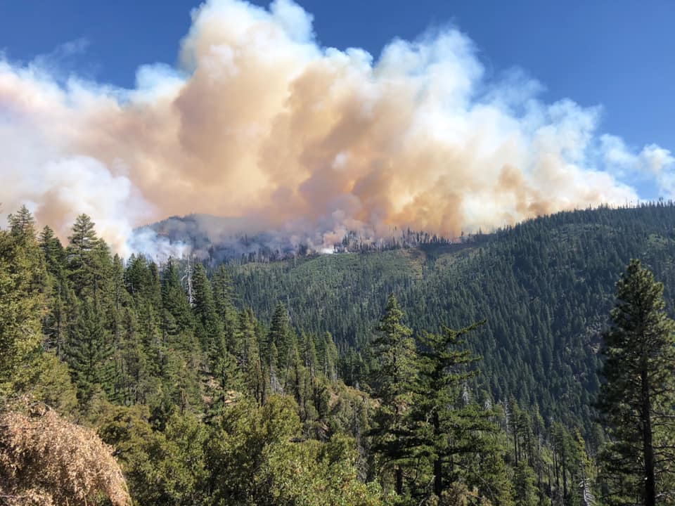 Red Salmon Fire Grew to Just Under 48,000 Acres and Was Advancing to