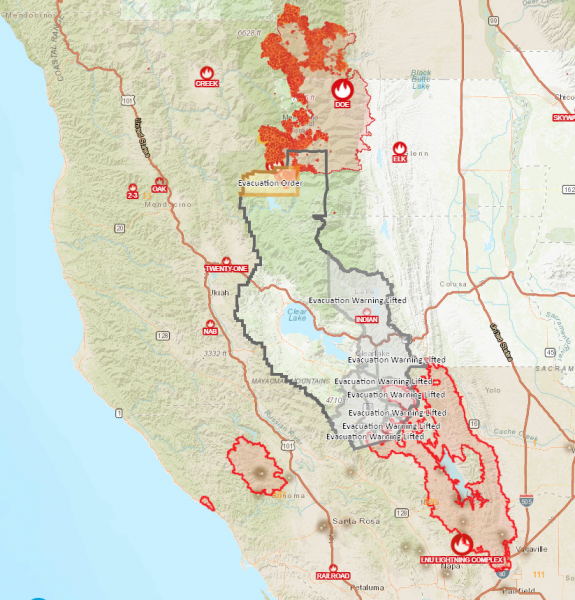 south lake tahoe fire evacuation map