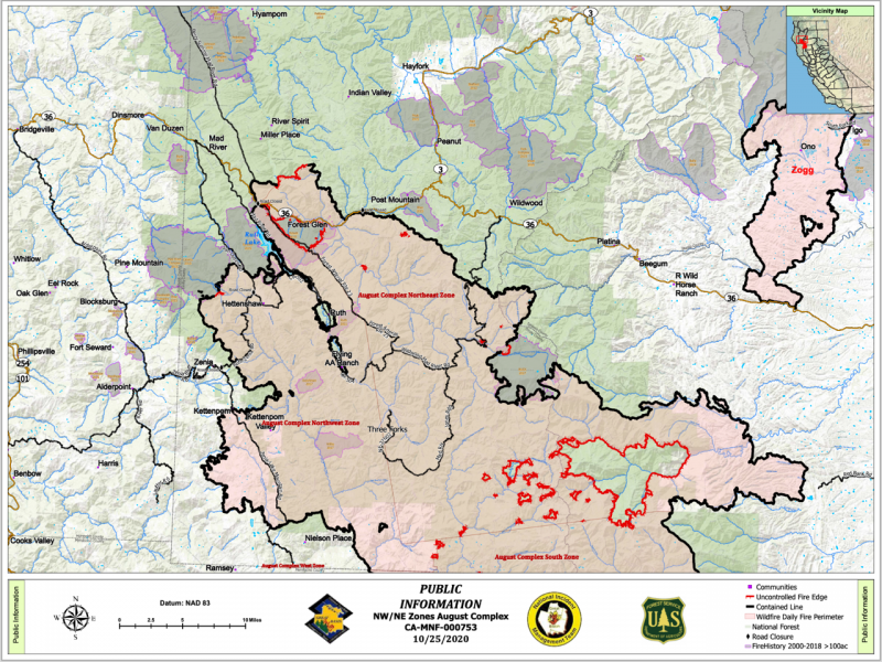 The August Complex is 1,032,597 acres and 95% Contained - Redheaded ...