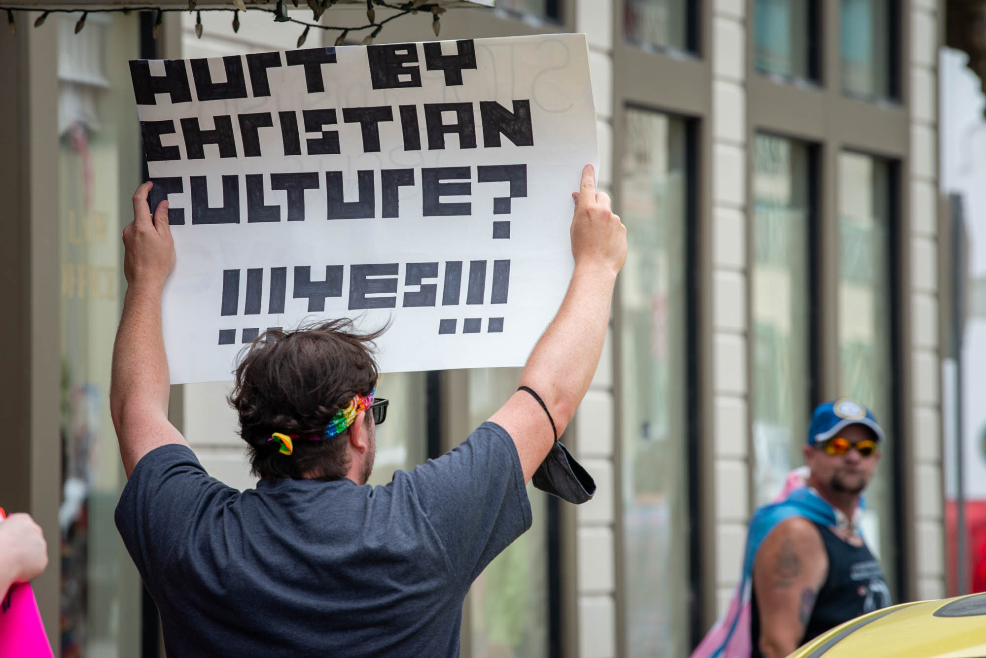 LGBT Protest in front of Ferndale Church. Photo by Mark McKenna