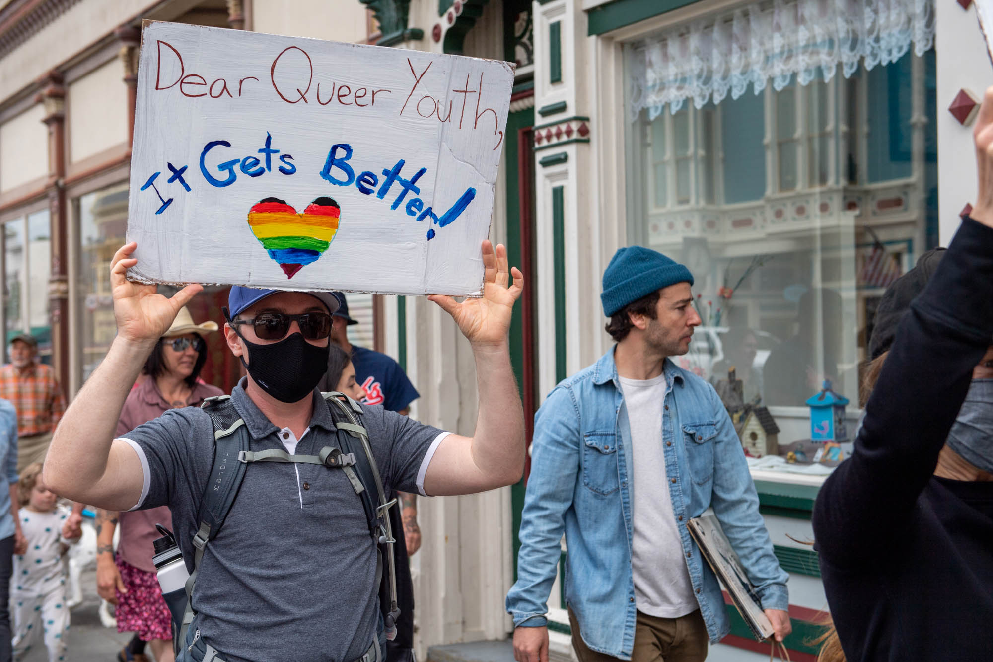 LGBT Protest in front of Ferndale Church. Photo by Mark McKenna