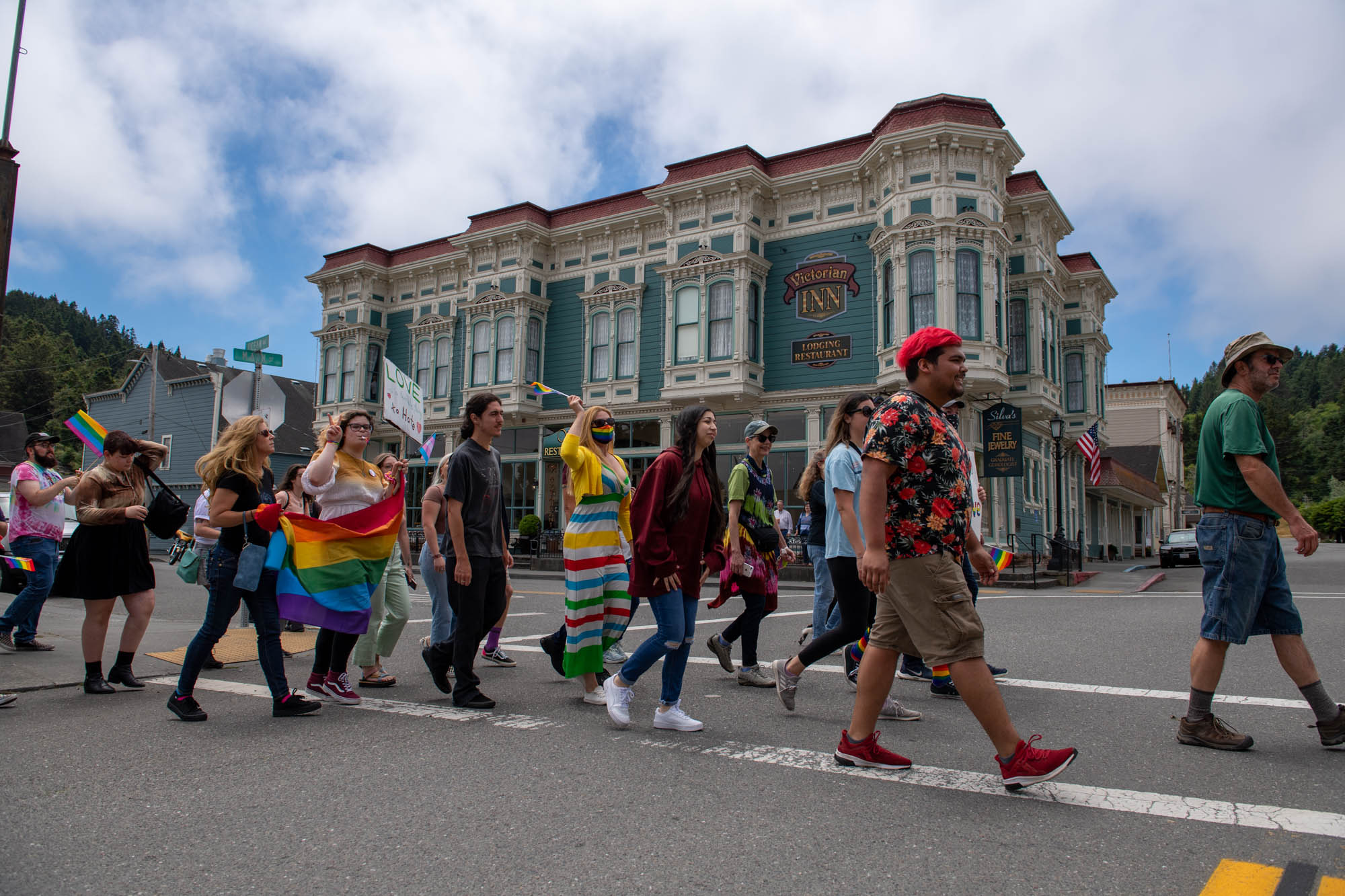 LGBT Protest in front of Ferndale Church. Photo by Mark McKenna