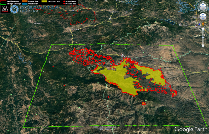 Wind Pushed Spots of the McFarland Fire Over Hwy 36 Last Night ...