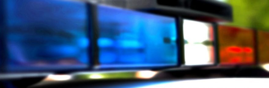 Police lights can stock photo