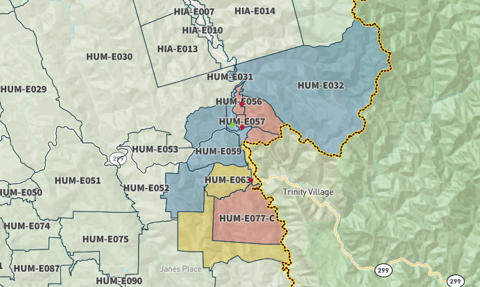 Humboldt County Issues New Evacuation Orders At 7 37 P M Redheaded   Evacuation Map 8.6.22 At 7.37 P.m. 