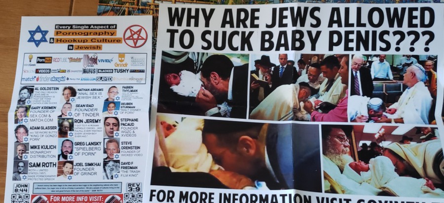 Circumcision Propaganda Porn - Antisemitic Propaganda Distributed in McKinleyville - Redheaded Blackbelt