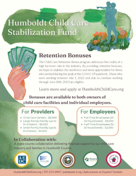 Bonus Payments Available to Humboldt County Child Care Employees ...