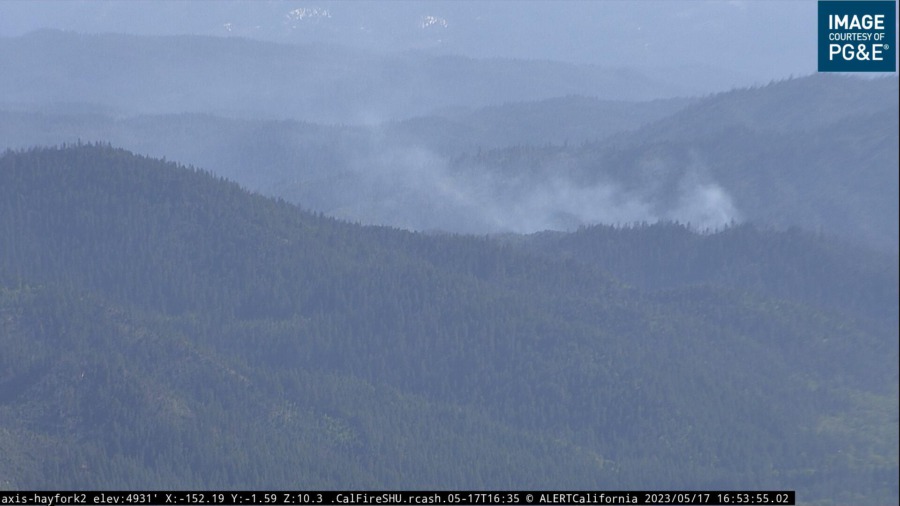 Structure Fire South of Hayfork Spread into the Wildland Redheaded