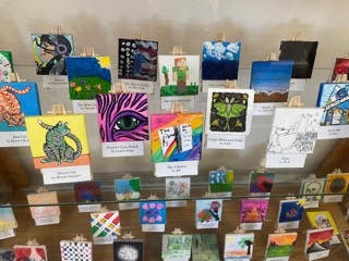 Tiny Art Show at the Garberville Library - Redheaded Blackbelt