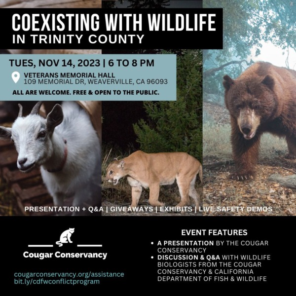 The Cougar Conservancy and CDFW Host Free Event on Coexisting with ...