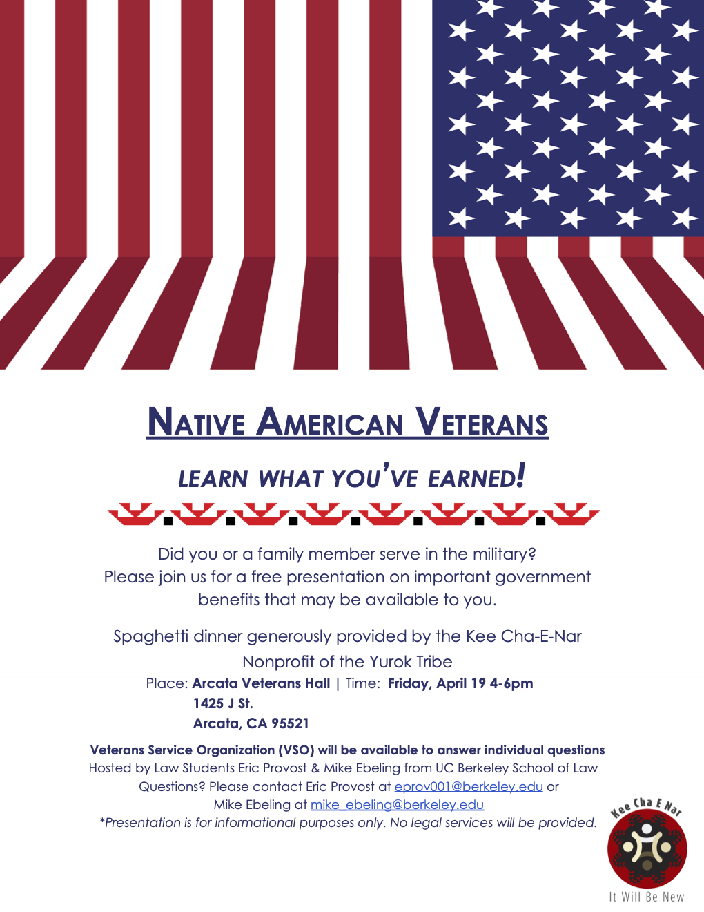 American Indian Alaska Native Veteran’s Benefits Event & Dinner 4 19 24 