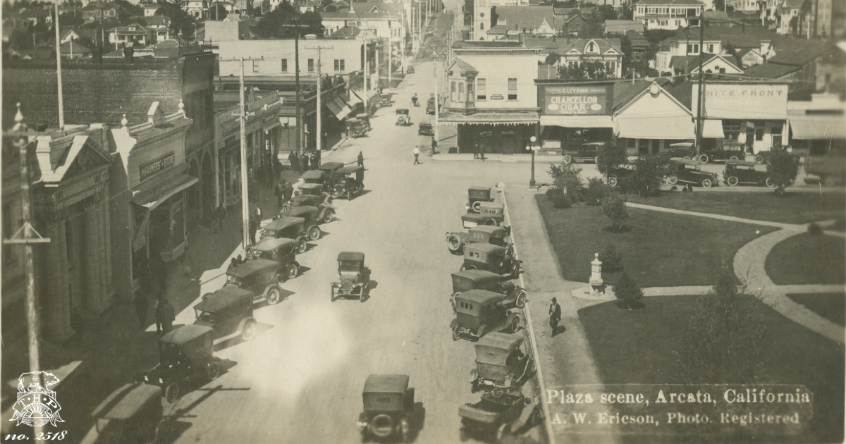 The Humboldt Project: The Arcata Plaza Over 100 Years Ago - Redheaded Blackbelt