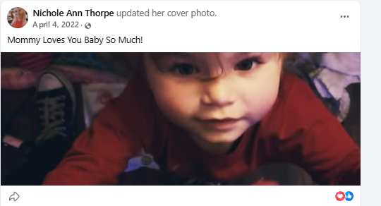 Screenshot of Nichole Ann Thorpe's Facebook page showing Carmen.