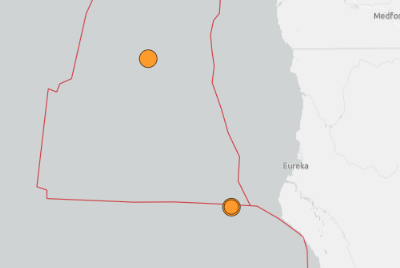 USGS Map of quakes
