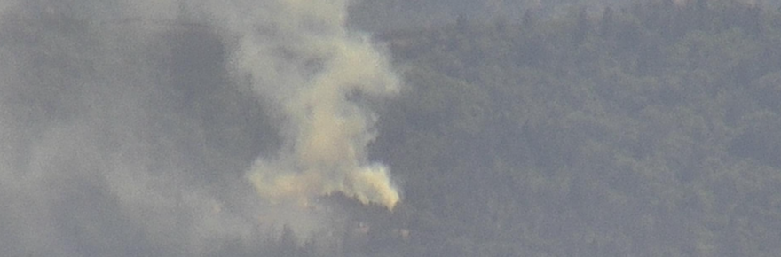 Timber Fire as seen from the Anthony Peak Lookout camera on the ALERTCalifornia system.