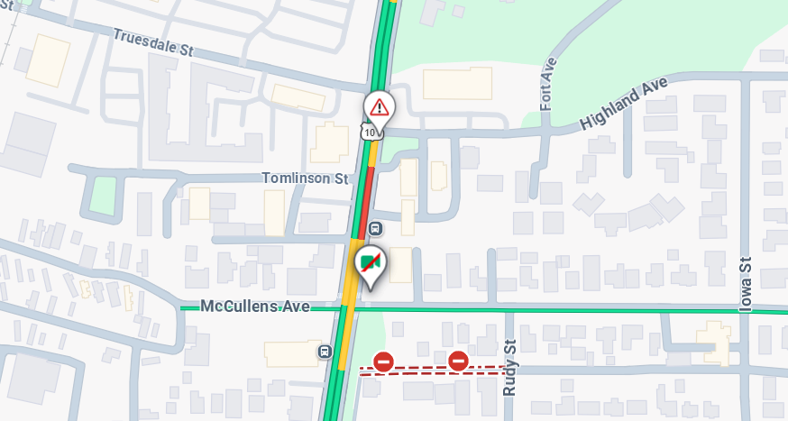 Screenshot of the Caltrans QuickMap
