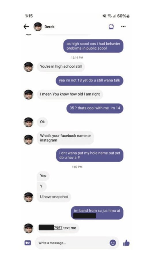 An image of texts exchanged between Barnett and the decoy included in the federal complaint reveal that “Ana” informed Barnett of her supposed age, with Barnett expressing approval. [Screengrab image from Federal Complaint filed May 20, 2026.]