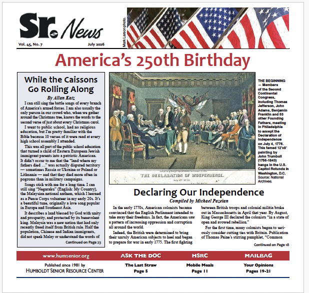 Senior News front page