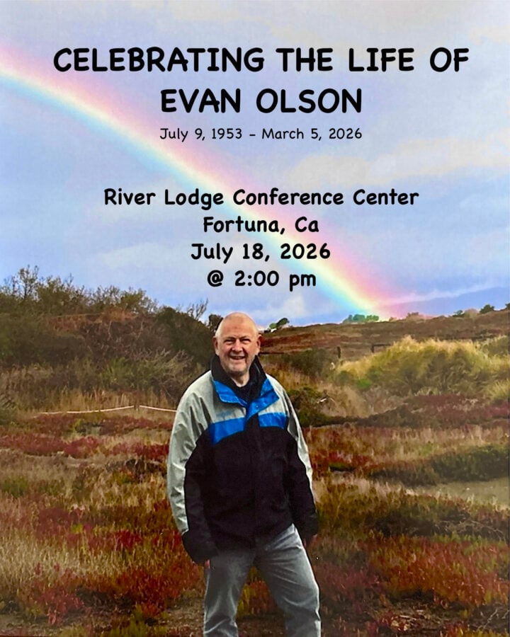 life celebration flyer with man and rainbow